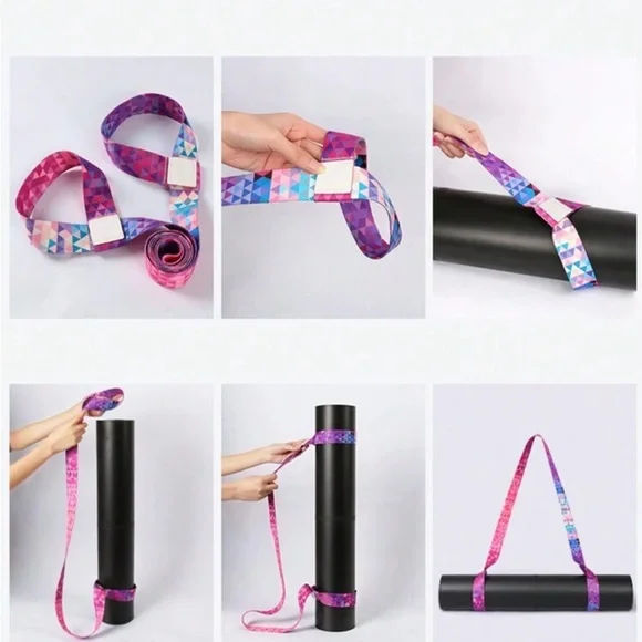 Adjustable Thick Yoga Mat Carrier Strap, Stretching Band For Mats - Picture 3 of 7